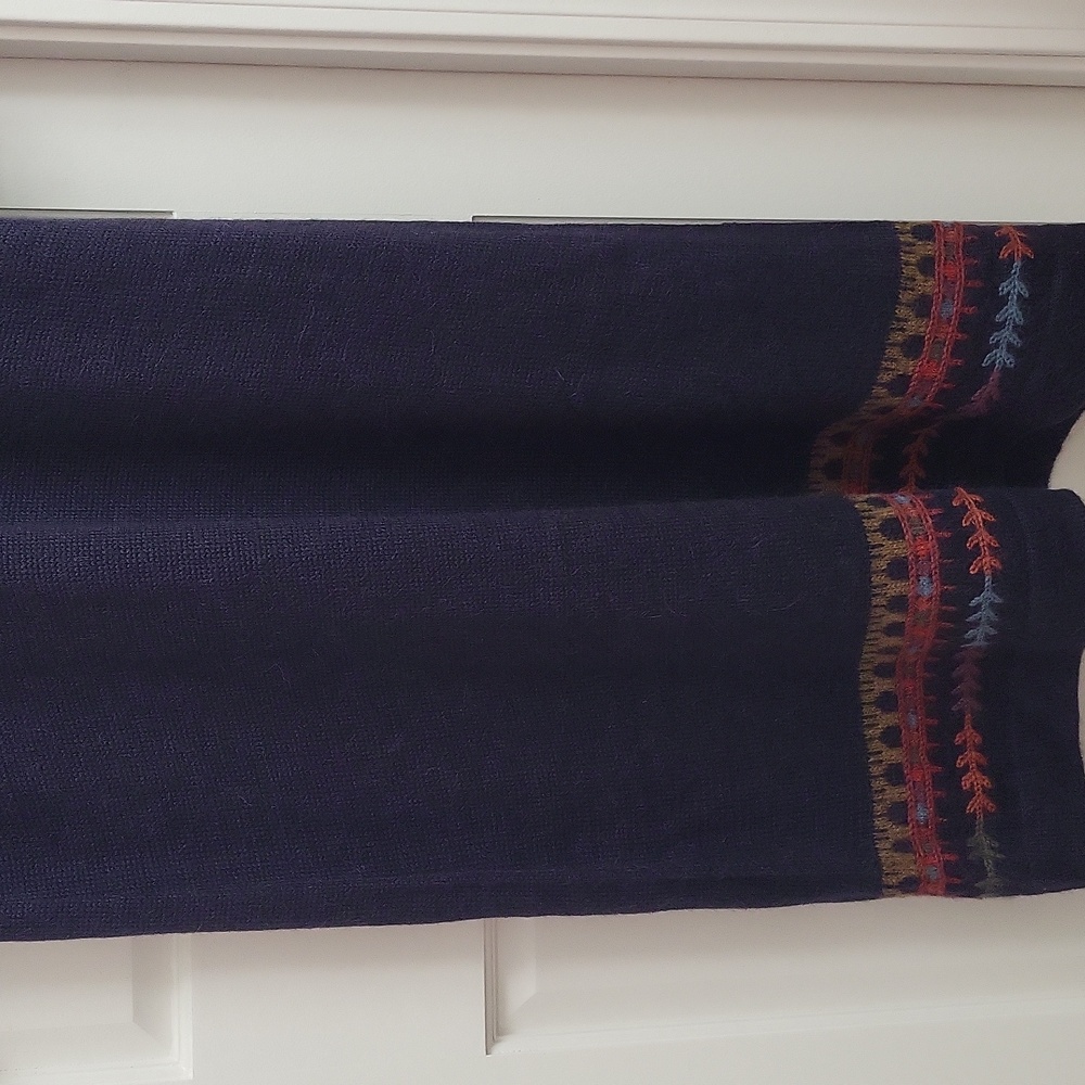 Peruvian Connection Navy and Red Long Sleeve Dress. Size XL - Picture 7 of 12